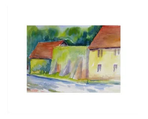 Countryside - Original Watercolor by Armin Guther - 1993 1993