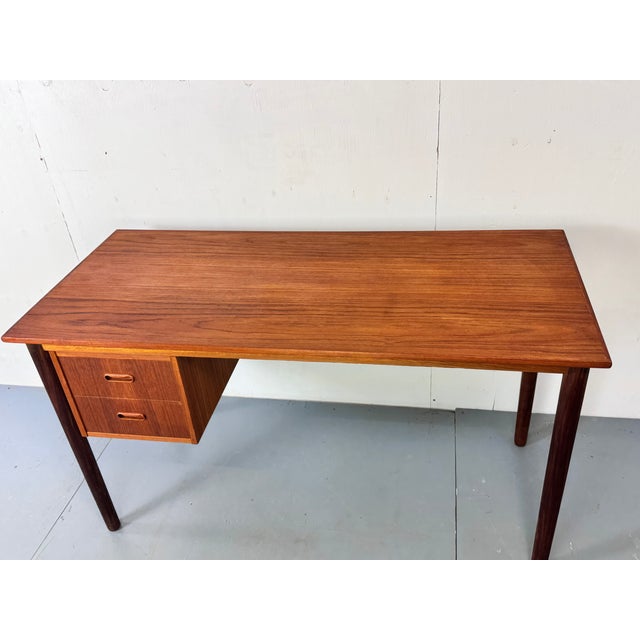 Mid-Century Danish Teak Desk, 1950s For Sale - Image 6 of 15