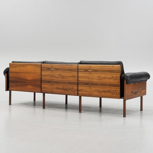 Ateljee Sofa in Rosewood by Yrjö Kukkapuro for Haimi, Finland, 1960s For Sale - Image 6 of 7