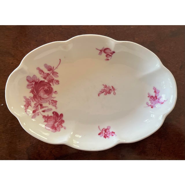 Ceramic Haviland Limoges Puce Floral Porcelain Soap Dish or Pin Tray for Hotel Ritz, Paris For Sale - Image 7 of 12