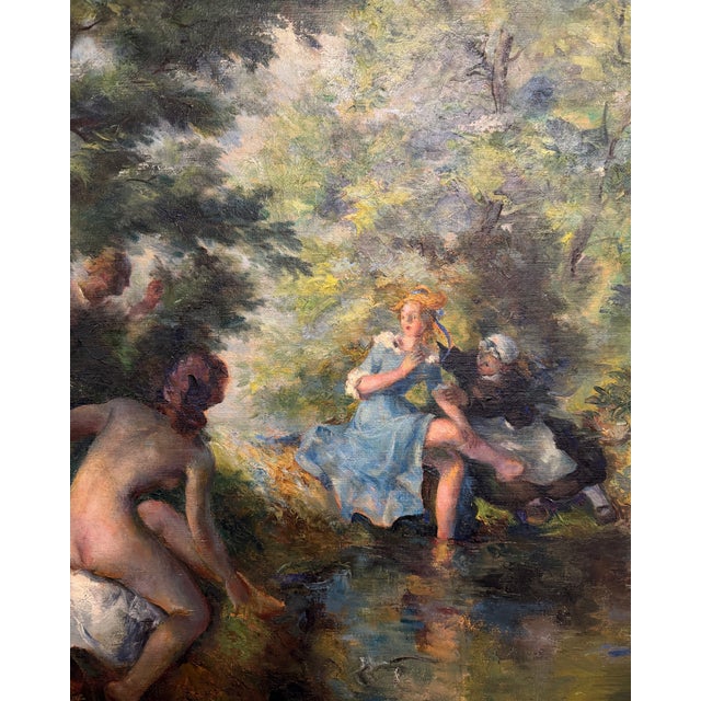 Erhard Amadeus Dier, Impressionist Composition, 1920s-1940s, Oil on Canvas, Framed For Sale - Image 3 of 4