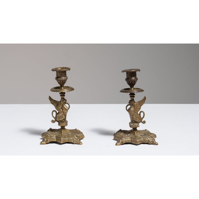 19th Century France Napoleon III Brass Candlestick For Sale - Image 11 of 15