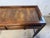 Mid 20th Century Vintage Chinioiserie Style Glass Rattan Top 2 Tier Console Table Desk For Sale - Image 5 of 14