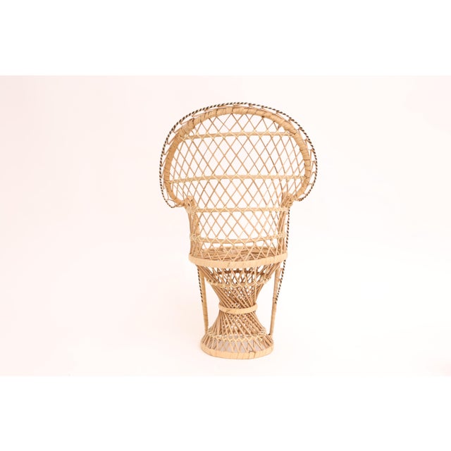 Vintage Miniature Rattan Peacock Chair Chairish