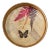 1970s Boho Chic Pressed Butterfly Bamboo Tray For Sale