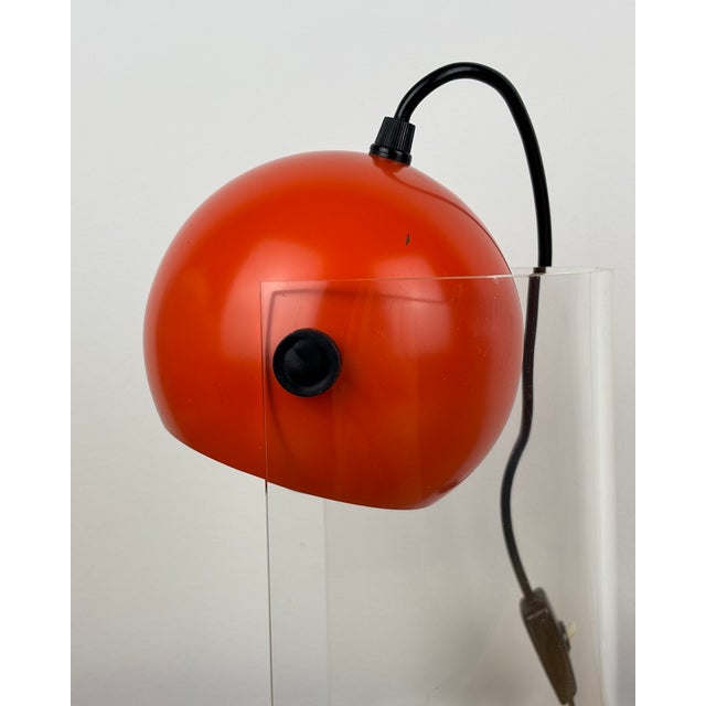 Space Age Orange Spot Light with Acrylic Stand, 1970s For Sale - Image 11 of 16