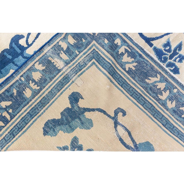 Blue Antique Chinese Rug Doris Leslie Blau For Sale - Image 8 of 8