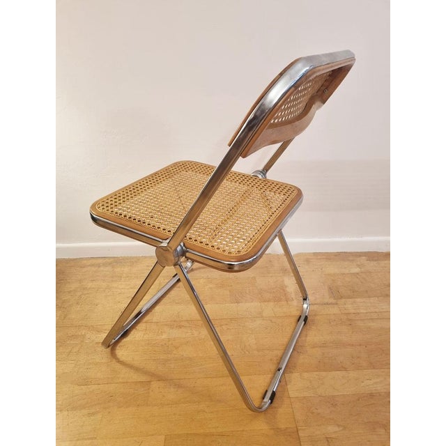 Wood Cane Plia Chairs by Giancarlo Piretti for Castelli / Anonima Castelli, 1970s, Set of 2 For Sale - Image 7 of 10