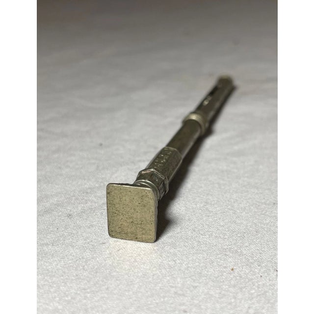 Antique 19th Century Silver Mechanical Retractable Calendar Wax Seal Pencil For Sale - Image 10 of 11