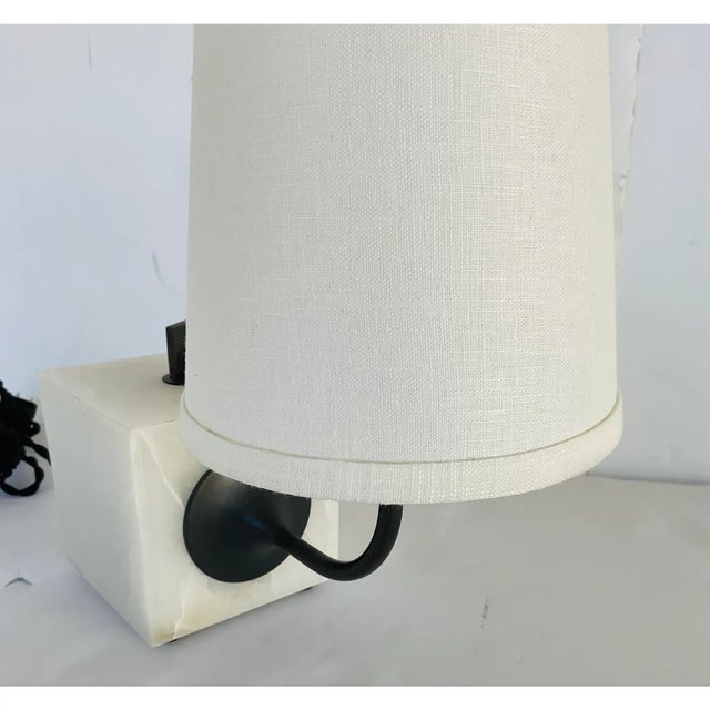 Revelation Blockhead Gooseneck Alabaster Mini Lamp For Sale - Image 4 of 4