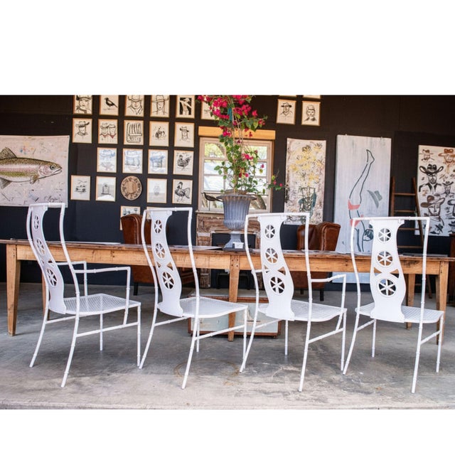 Mid-Century Salterini Montego Chairs and Table, Set of Five Pinwheel Back, Attributed For Sale - Image 6 of 8