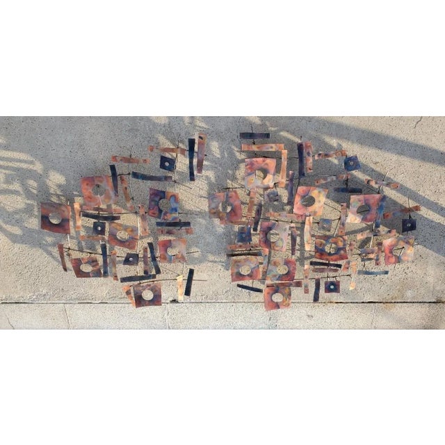 Curtis Jere 2-Piece Wall Sculpture of Mixed Metals, Signed C Jere 2006 For Sale - Image 9 of 12