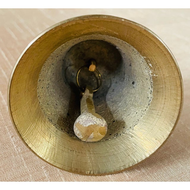1970's Vintage Table Brass Bell For Sale In New York - Image 6 of 7