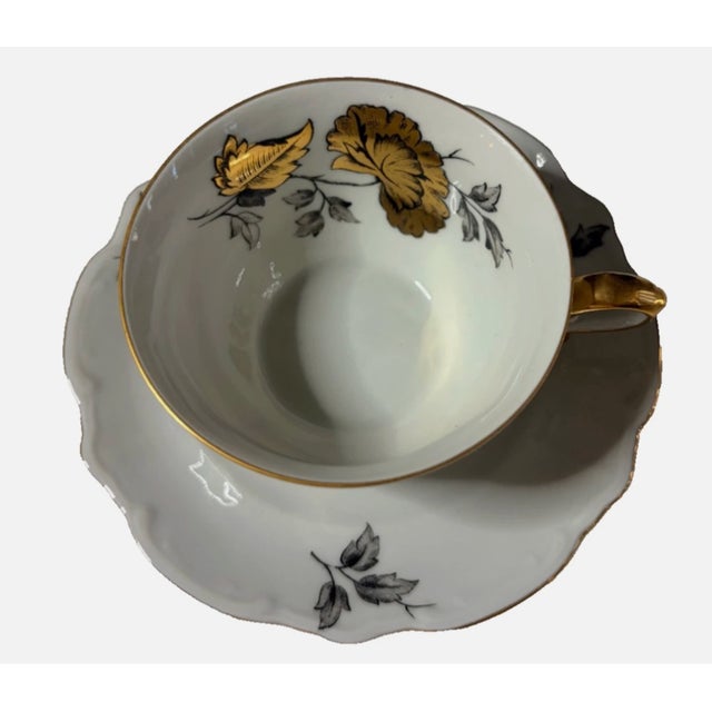 Mid 20th Century Porcelain Coffee Service Gold Rim Bareuther Waldsassen Bavaria-Germany 24k Gold - 15 pcs For Sale - Image 9 of 12