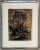 Textile 1930's Ink and Charcoal Drawing of Trees in Landscape in Original Silver Gilt Frame With Linen Mat For Sale - Image 7 of 8