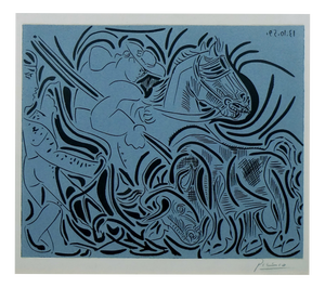 Pablo Picasso, Horse and Rider, 1960, Engraving