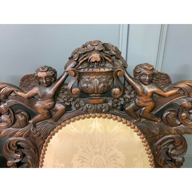 19th Century 19th Century Carolean Walnut Settee, 1880 For Sale - Image 5 of 14