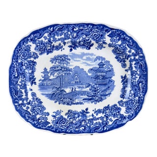 Vintage English Wedgewood Queens Ware "Chinese" Platter For Sale