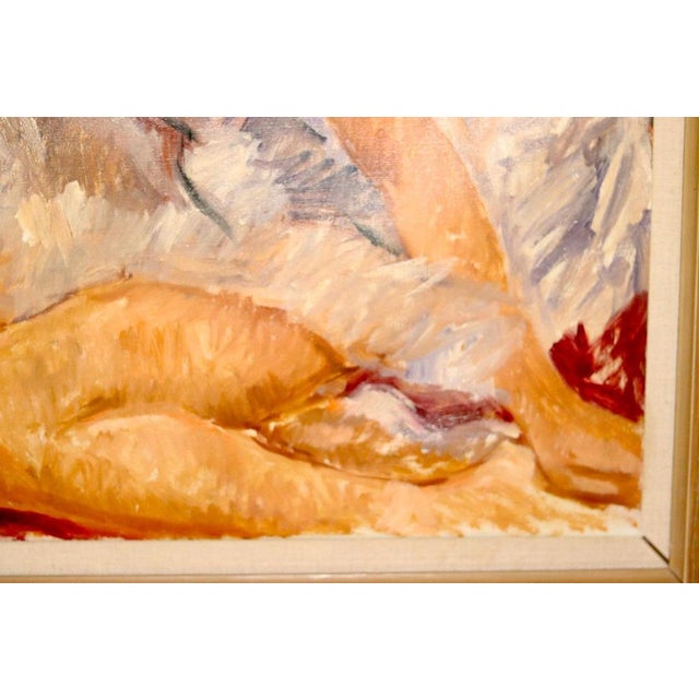 Bernt Lauritzen, Ballerina, 1960s, Large Oil on Canvas For Sale - Image 7 of 11