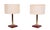 Red Stich Leather Table Lamps by Jacques Adnet, France, 1960s, Set of 2 For Sale - Image 4 of 9
