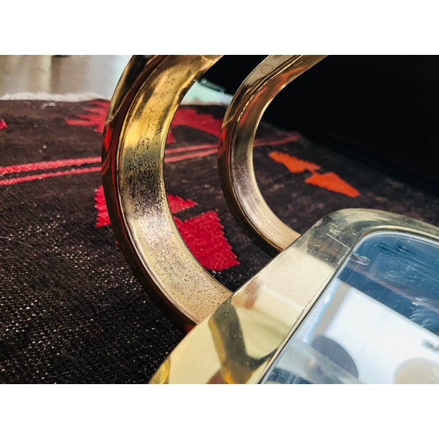 Brass and Glass Coffee Table Hollywood Regency Glam For Sale - Image 13 of 13