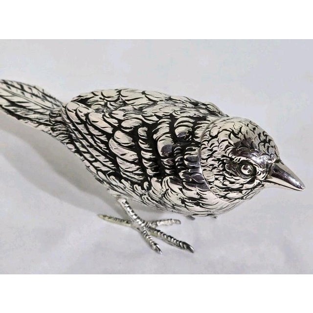 2000 - 2009 Antique Early 20th Century Continental Silver Bird Model For Sale - Image 5 of 17