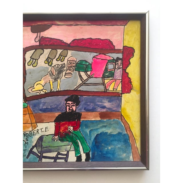 Robert E. Smith Vintage Late 20th Century Outsider Folk Art