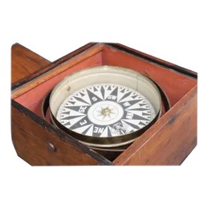 19th Century Boxed Ships Compass