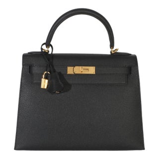 Black Epsom Sellier Kelly 28 PHW For Sale