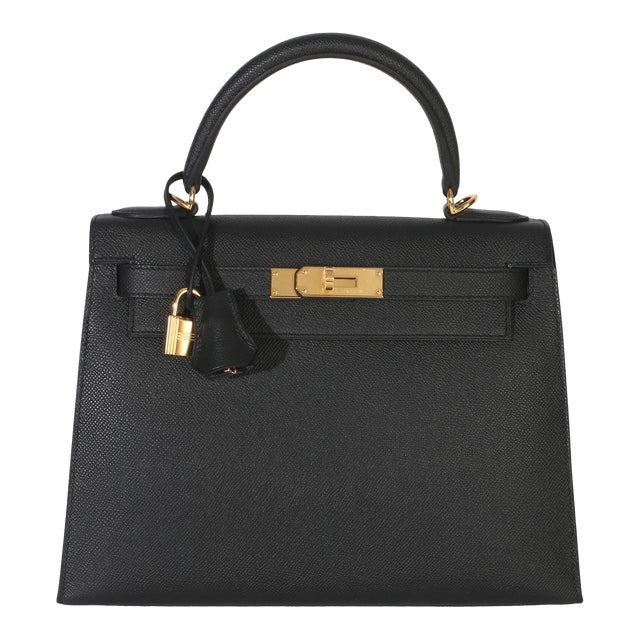 Black Epsom Sellier Kelly 28 PHW For Sale