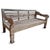 Vintage Washed Teak Carved Outdoor / Indoor Bench For Sale - Image 4 of 9