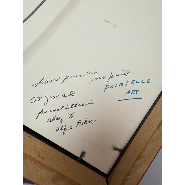 Original 80s Post Modern Memphis Pointillism/ Pointelle Art by Alfie Kohn (Signed) For Sale - Image 10 of 10