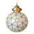 Vintage Art Deco Style Milk Glass & Brass Chandelier For Sale