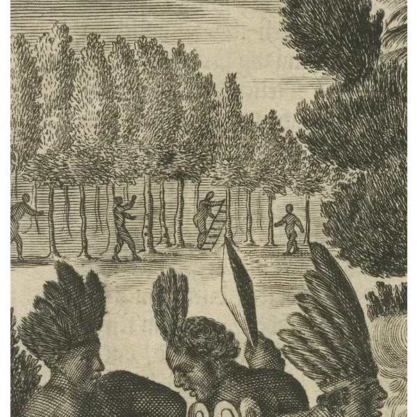 Montanus, Daily Life in New Spain, 1673, Copper Engraving For Sale - Image 6 of 7