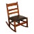 Mission Antique Oak and Leather Children's Rocking Chair For Sale