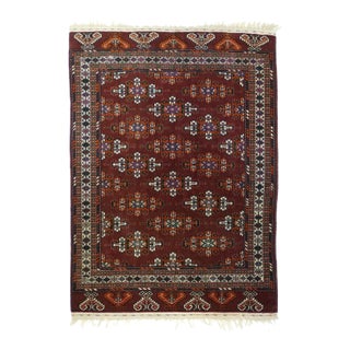 Late 18th Century Antique Turkmen Rug 4'4'' x 6'2'' For Sale
