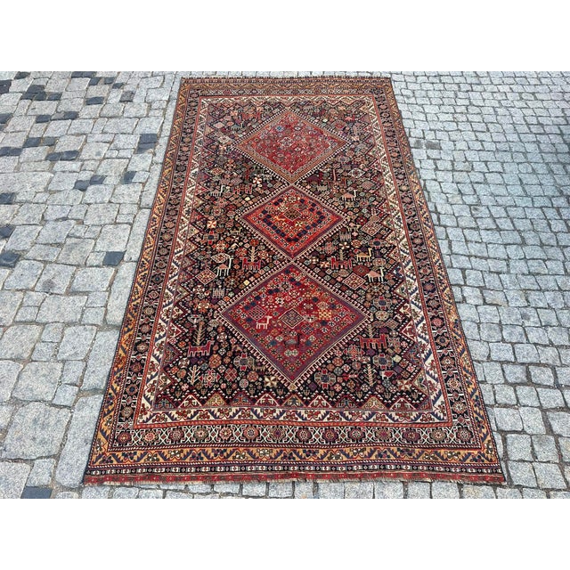 Antique Tribal Oriental Animal Figures Rare Fine Weave Rug (Circa 1900–1910 - 5' 4'' X 8' 10'' For Sale - Image 13 of 13