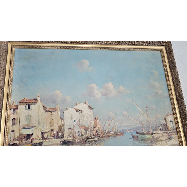 Post Impressionist Antique Vincent Manago French Impressionistl Painting : "Paysage Mediterraneen : For Sale - Image 3 of 12