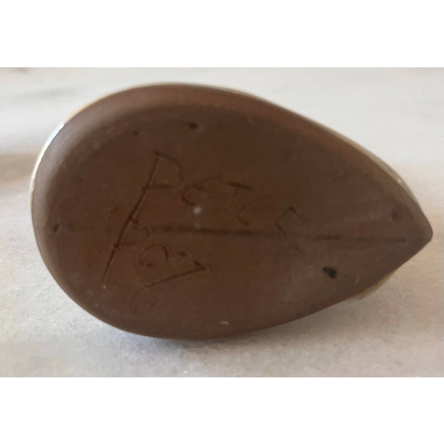 Set of 4 Peter Pots Studio Pottery Napkin Ring Bud Vases For Sale - Image 10 of 10