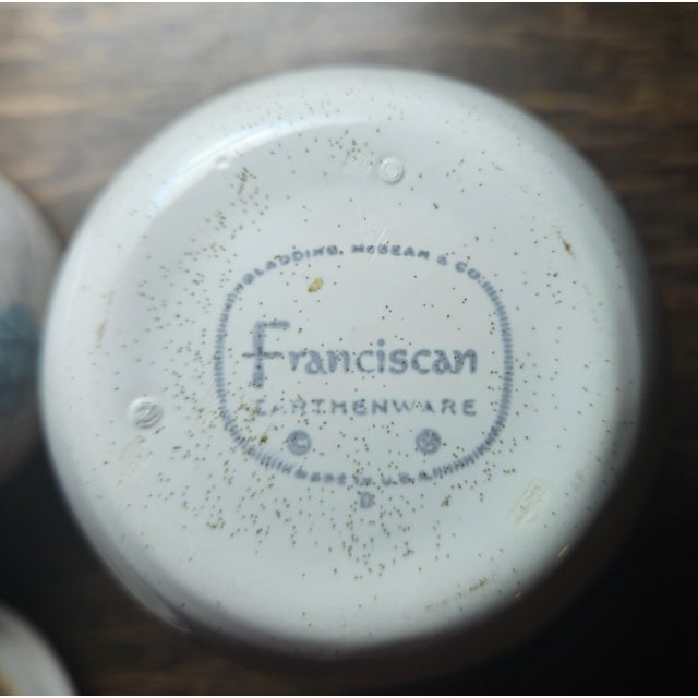 Franciscan "Starburst", Sugar and Creamer With First Production 1954-1958 Backstamp - 2pcs For Sale - Image 12 of 14