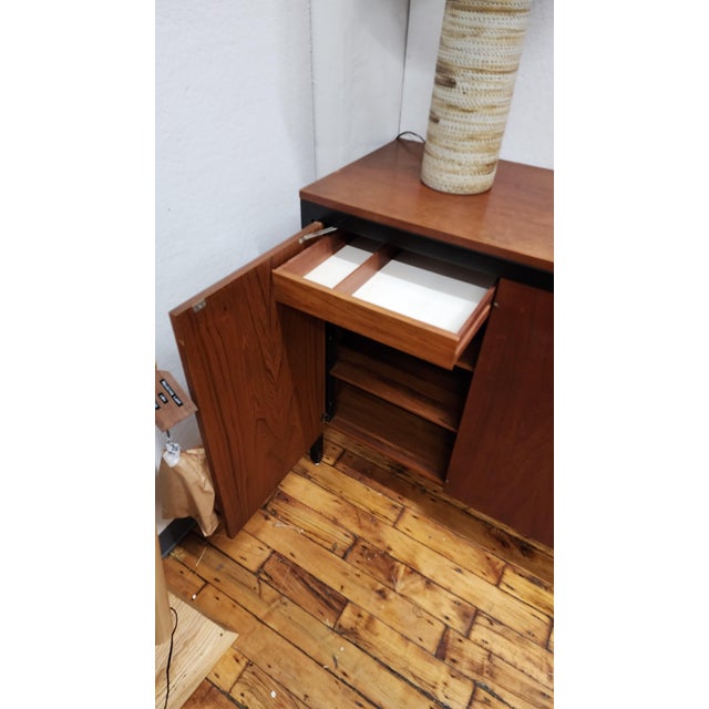 Rare Black Frame Teak Cabinet by George Nelson for Herman Miller For Sale - Image 12 of 12