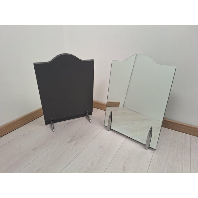 Philippe Starck Shark Table Mirrors with Chromed Brass Feet from Philippe Starck, 1980s, Set of 2 For Sale - Image 4 of 8