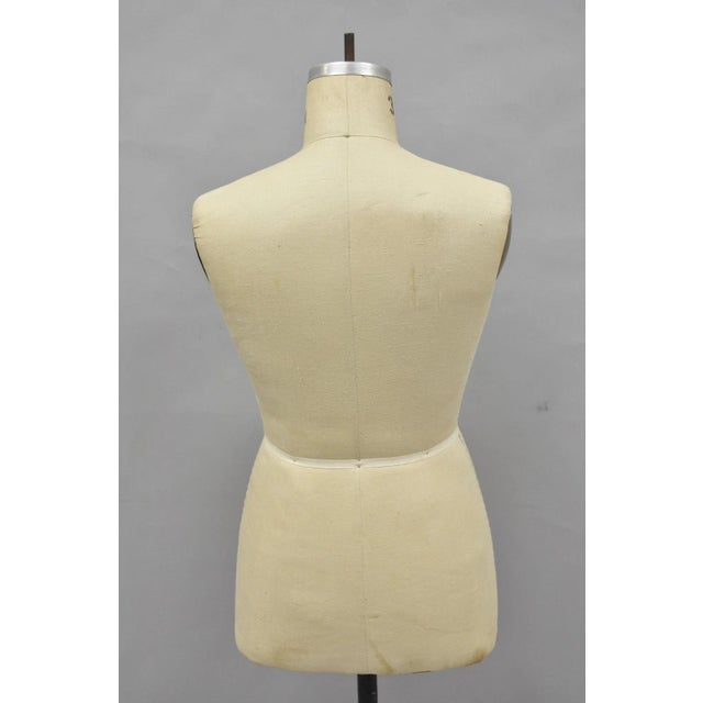 Vintage Modern Model Forms Dress Form Model 1987 Sz 38m on Cast Iron Base Stand For Sale - Image 14 of 16