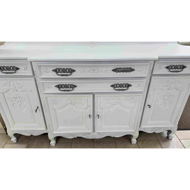 Vintage Painted French Country Sideboard Buffet Cabinet For Sale - Image 16 of 16