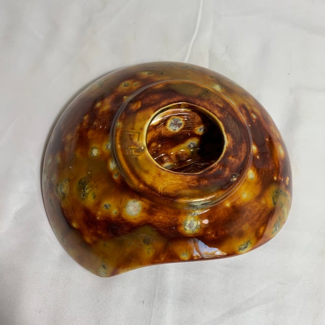 Mid-20th Century Modern Studio Pottery "Autumn Fire" Drip Glaze Ashtray & Catchall For Sale In Chicago - Image 6 of 7