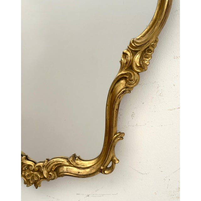English Rococo Revival Gilt Wall Mirror (H 38 X W 25) For Sale - Image 9 of 12