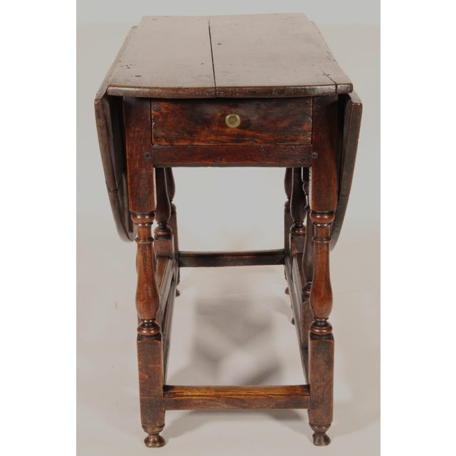 18th Century Antique William and Mary Style Oak Gateleg Table For Sale - Image 5 of 10