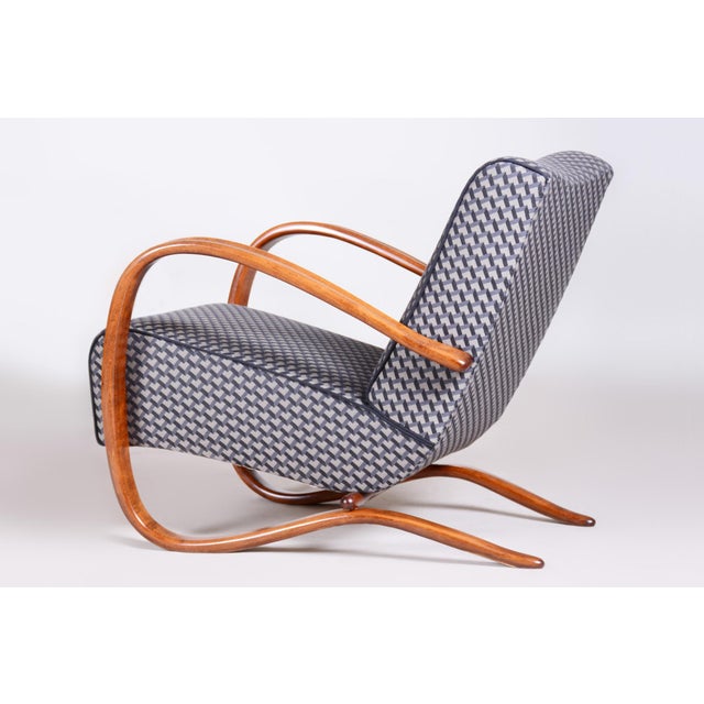 1930s Czech Art Deco Beech Armchair attributed to J. Halabala for Up Zavody, 1930s For Sale - Image 5 of 14