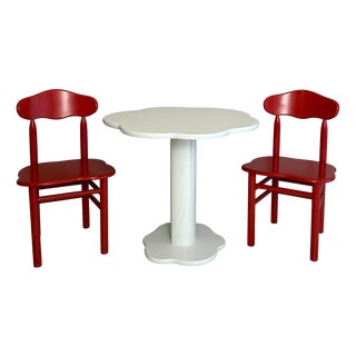 Vintage Cloud-Design Table with Chairs, 1990, Set of 3 For Sale