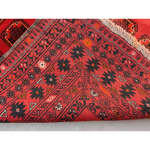 Vintage Afghan Turkmen Ersari Tekke Gul Rug - 6'2" X 3'10" For Sale - Image 10 of 11